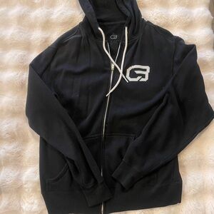 Cyclebar Black Zip-Up Sweater with CB logo